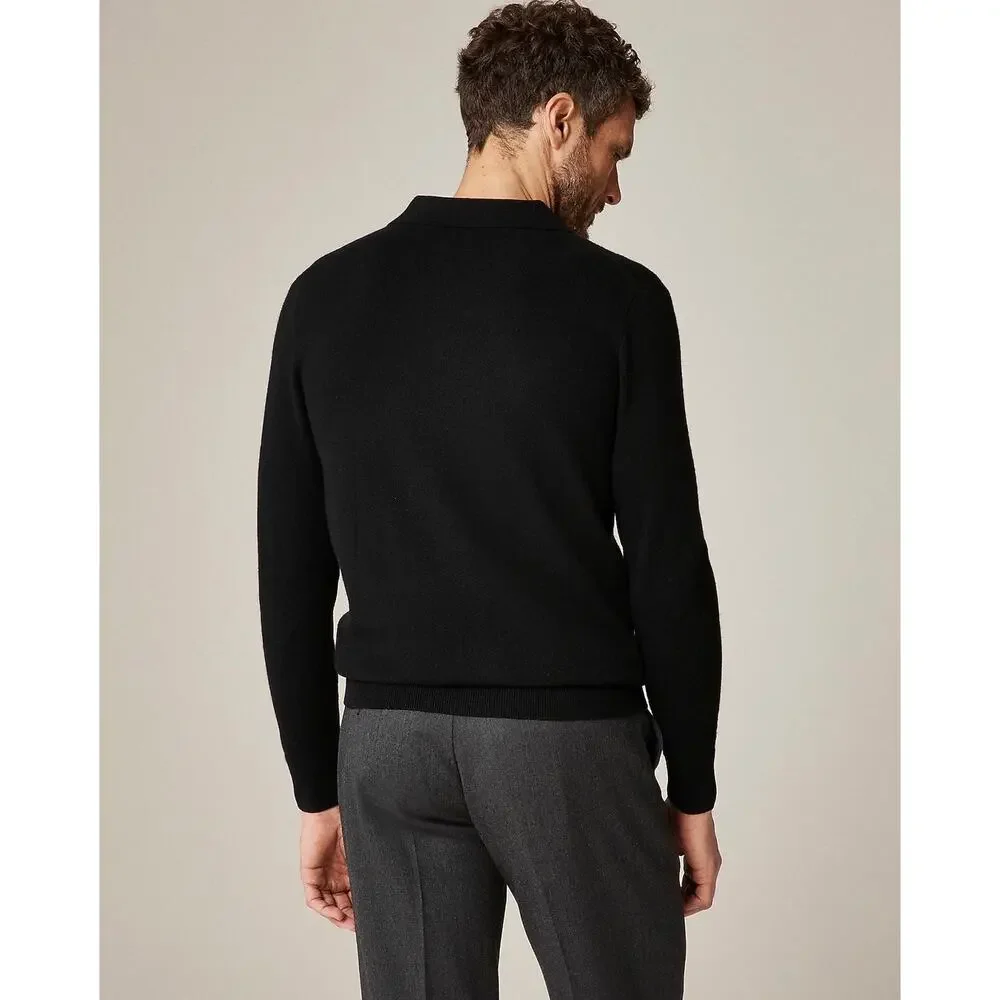 J. Crew Cashmere collared sweater-polo in Black NWT size Medium